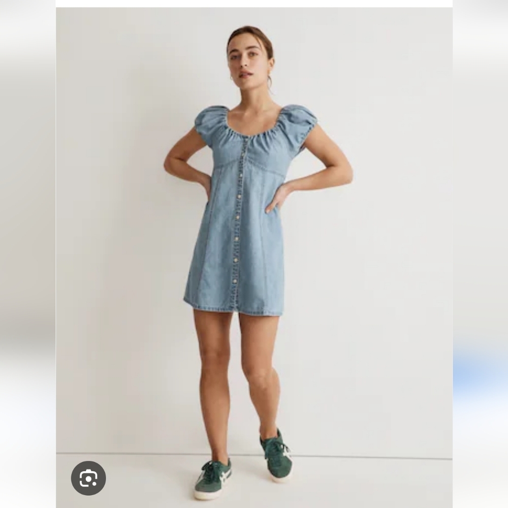 Madewell denim Margie mini dress in bevy wash Sz 2 Preowned